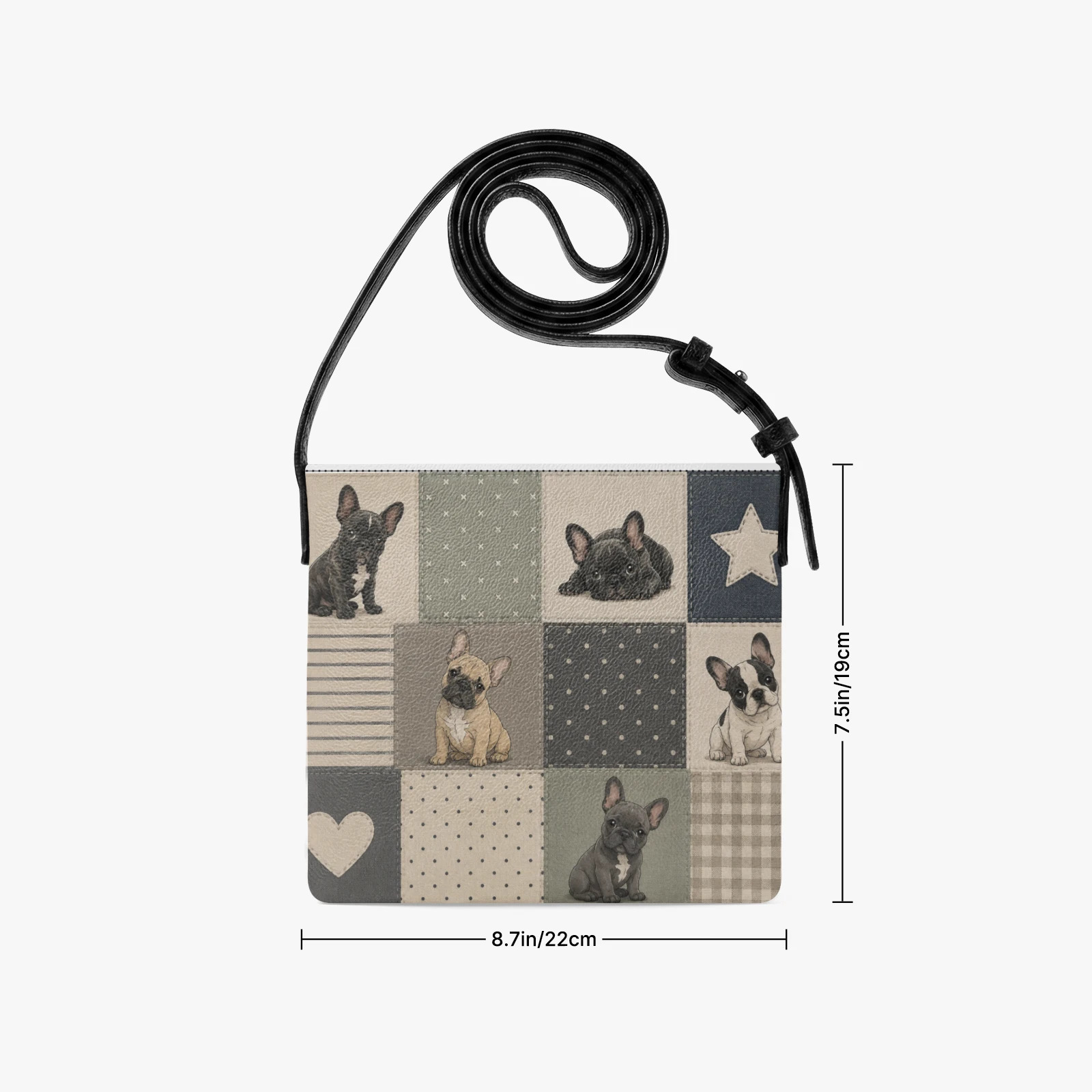 Sac bandoulière Bouledogue français