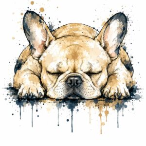 Affiche Bouledogue Français – Illustration