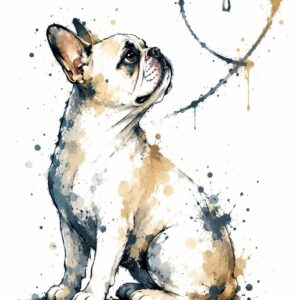 Affiche Bouledogue Français – Illustration