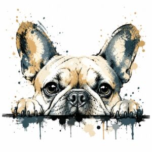 Affiche Bouledogue Français – Illustration